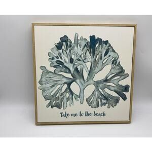 Designs Direct Take Me To The Beach Coastal Wall Art Framed Wood Sign Decor
